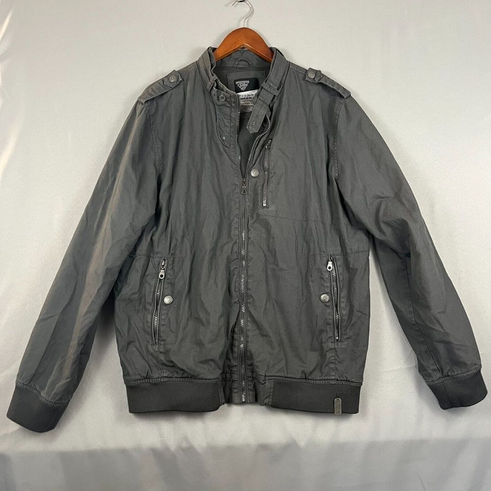 Totto Man Motorcycle Jacket‎ Full Zip Black Size XLarge Zip/Snap Inside Pockets